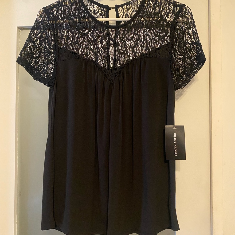 Black Lace Top NWT
